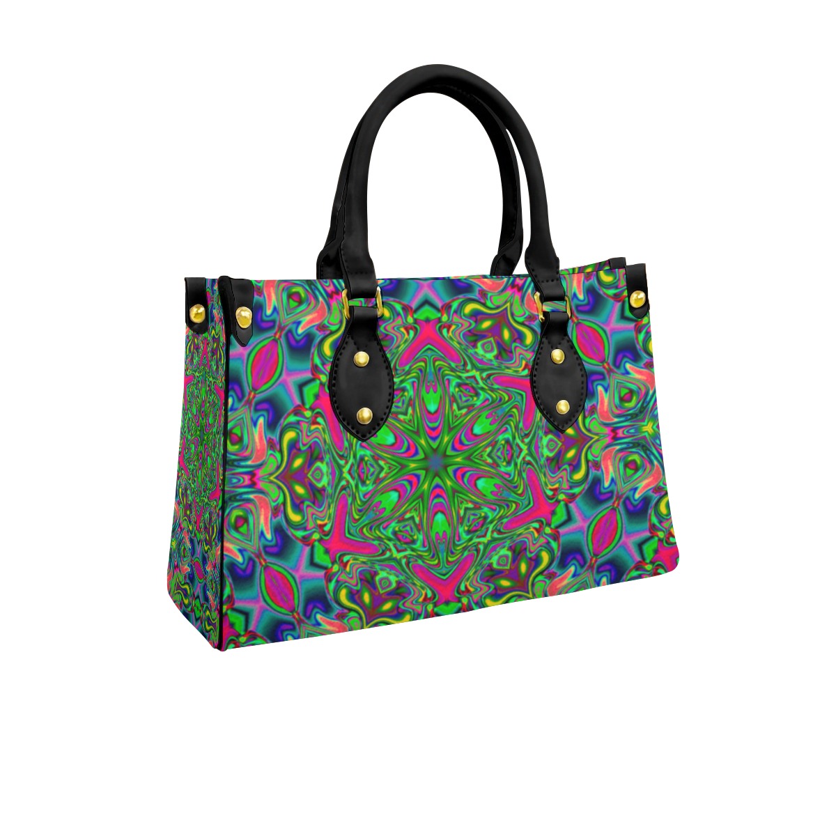 Women's Elegant Tote Bag with Black Handle