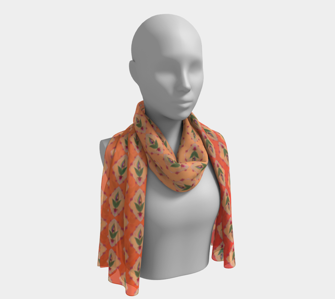 Eye Plant Scarf Orange