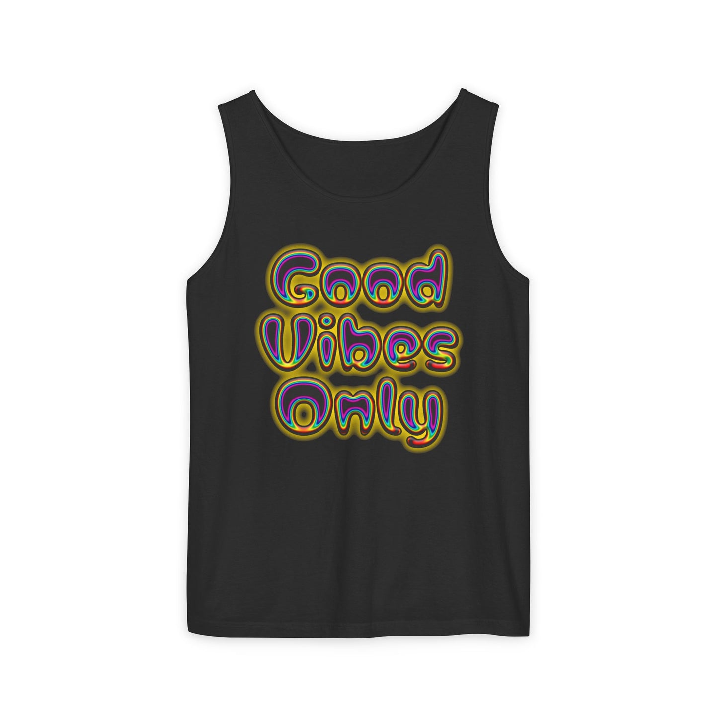 "Good Vibes Only" Unisex Garment-Dyed Tank Top