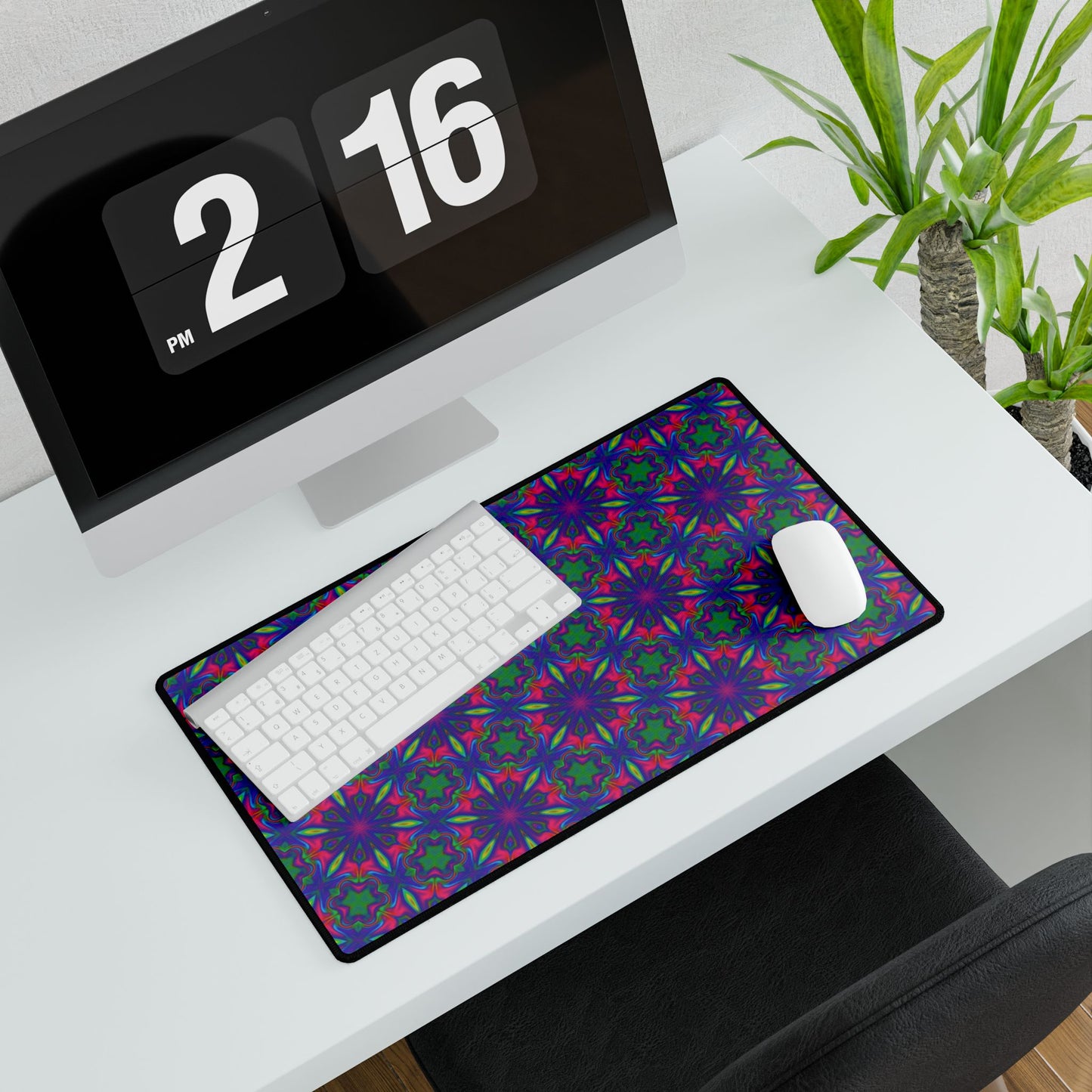 Vibrant Kaleidoscope Desk Mat - Stylish Office Decor for Creatives