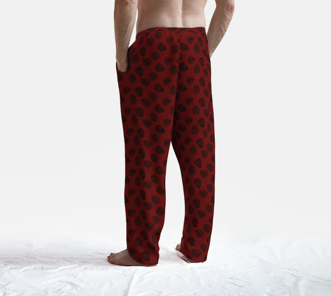 Black Monsteras Pajama Pants