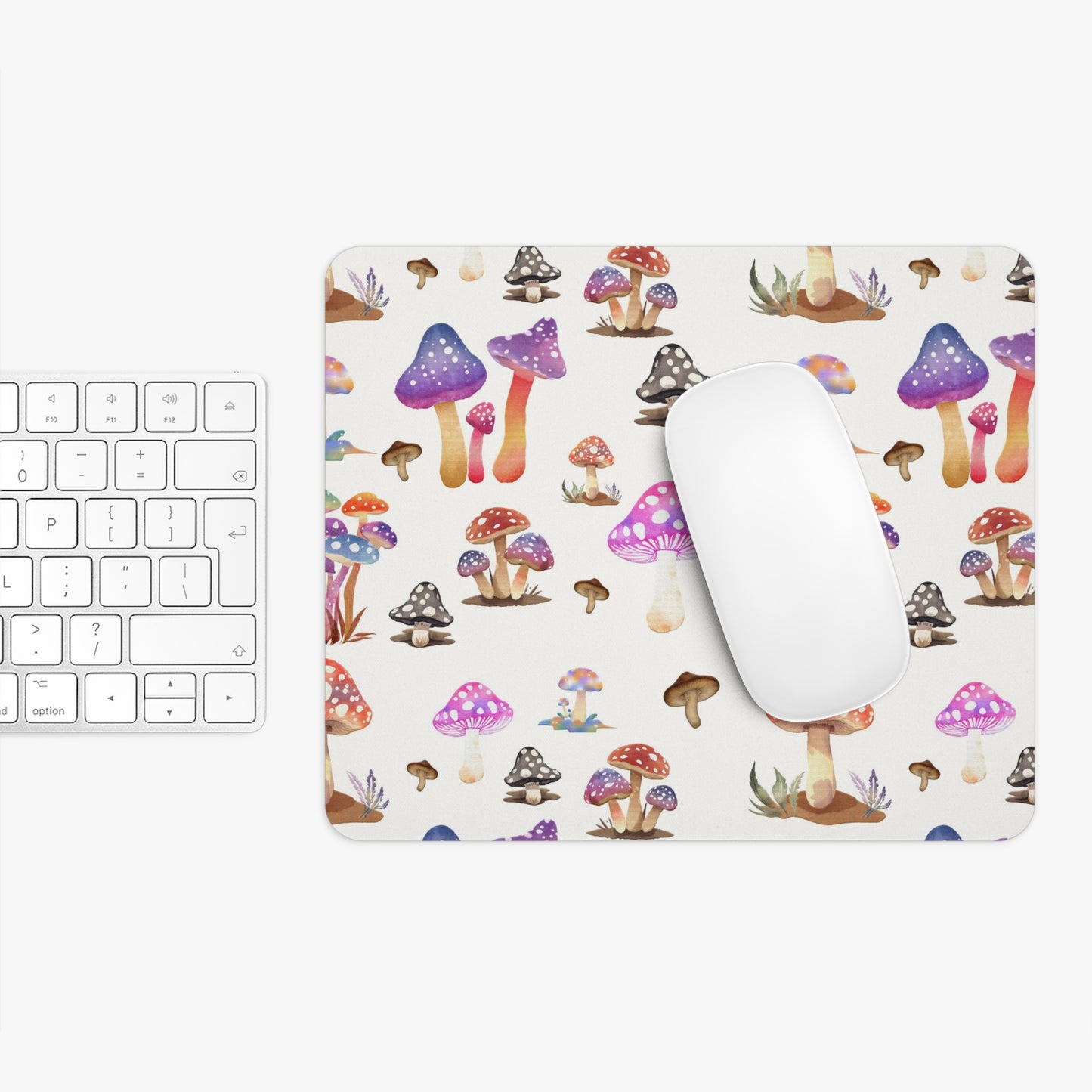 Whimsical Mushroom Mouse Pad - Colorful Fungi Design for Home & Office