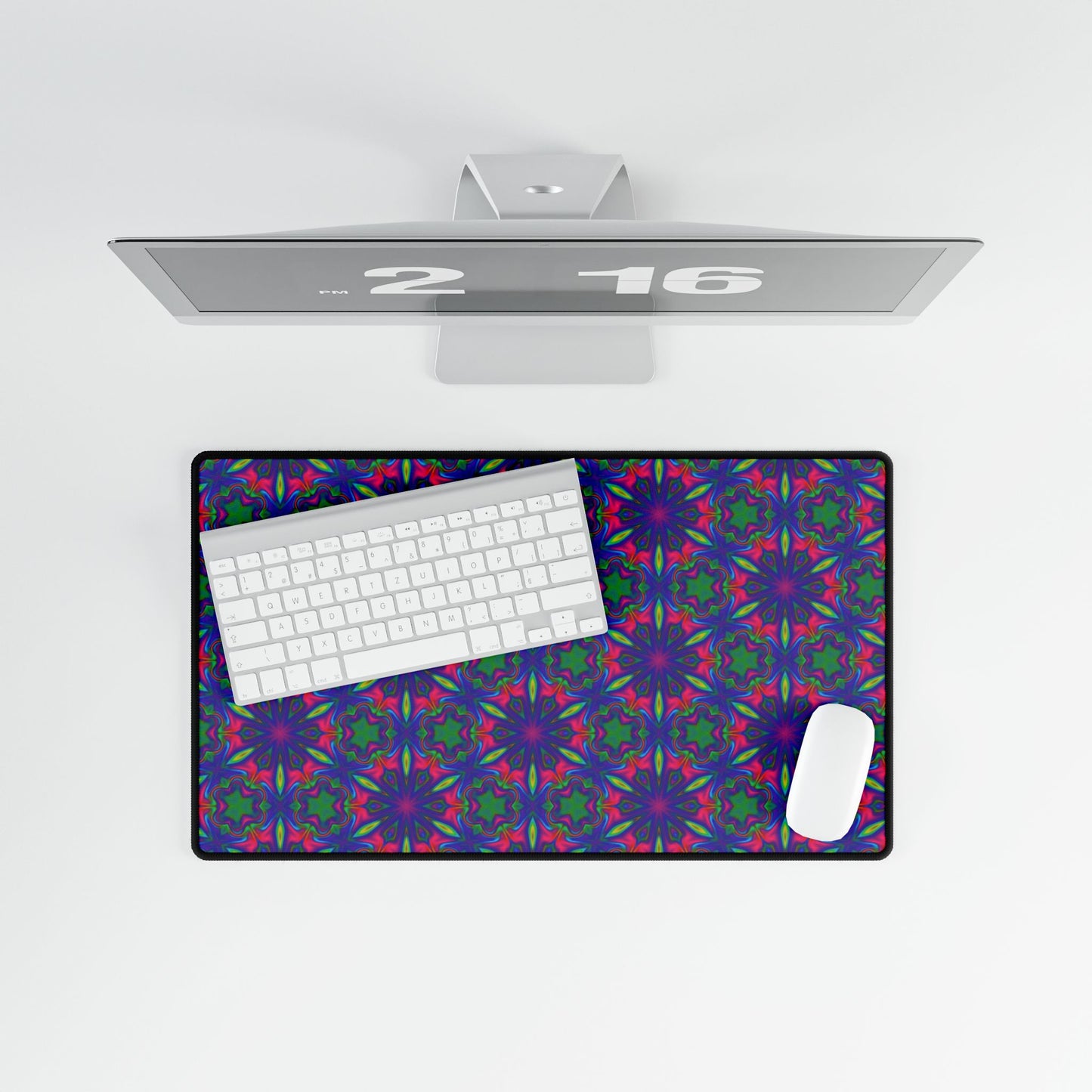 Vibrant Kaleidoscope Desk Mat - Stylish Office Decor for Creatives