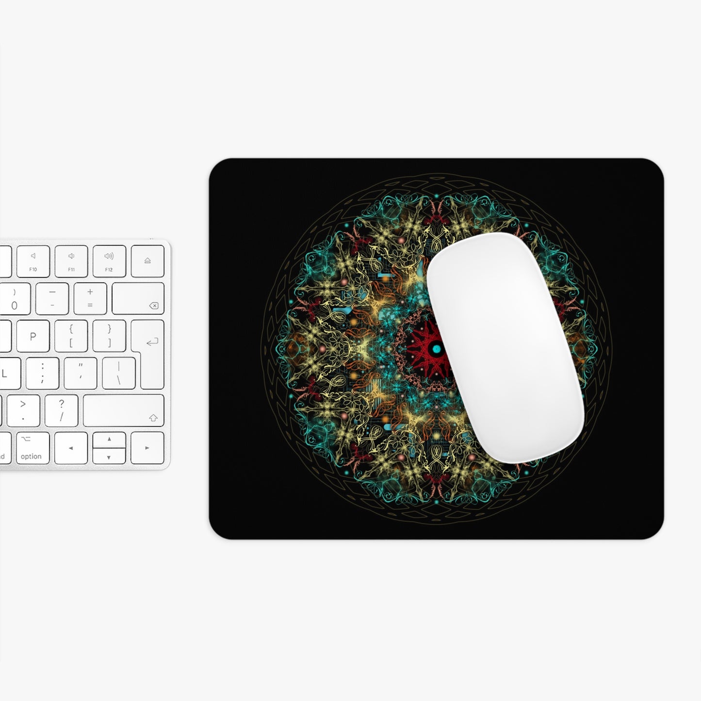 Mystical Mandala Mouse Pad - Vibrant Design for Creative Workspaces