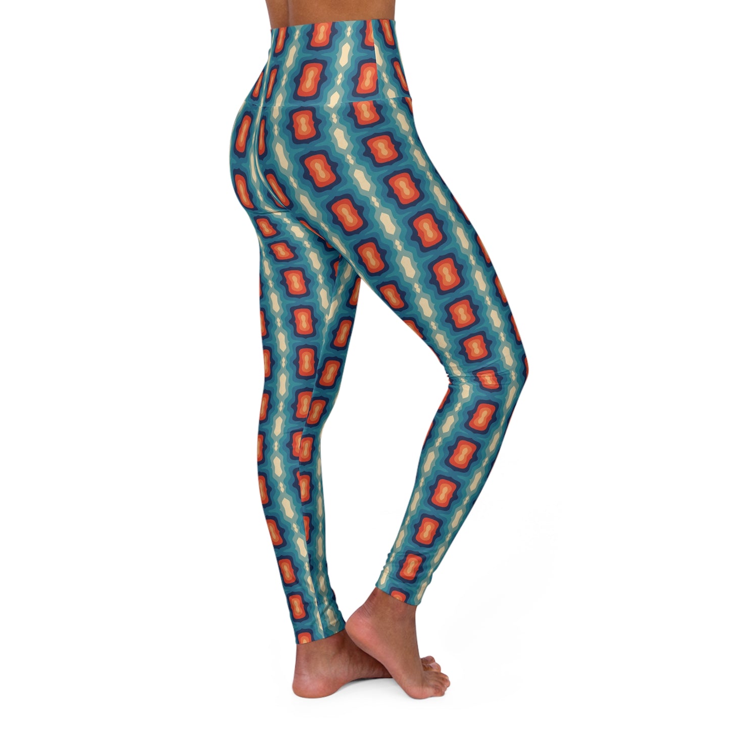 Colorful High Waisted Yoga Leggings - Vibrant Workout Gear