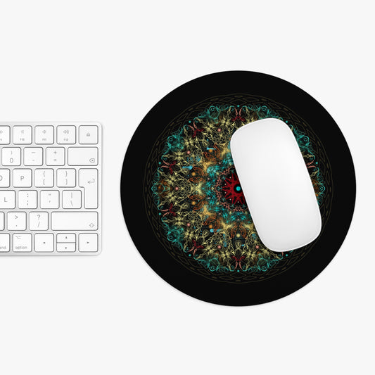 Mystical Mandala Mouse Pad - Vibrant Design for Creative Workspaces