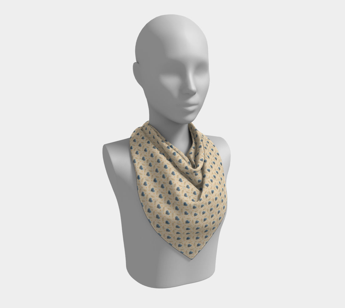 Blue Hearts Scarf