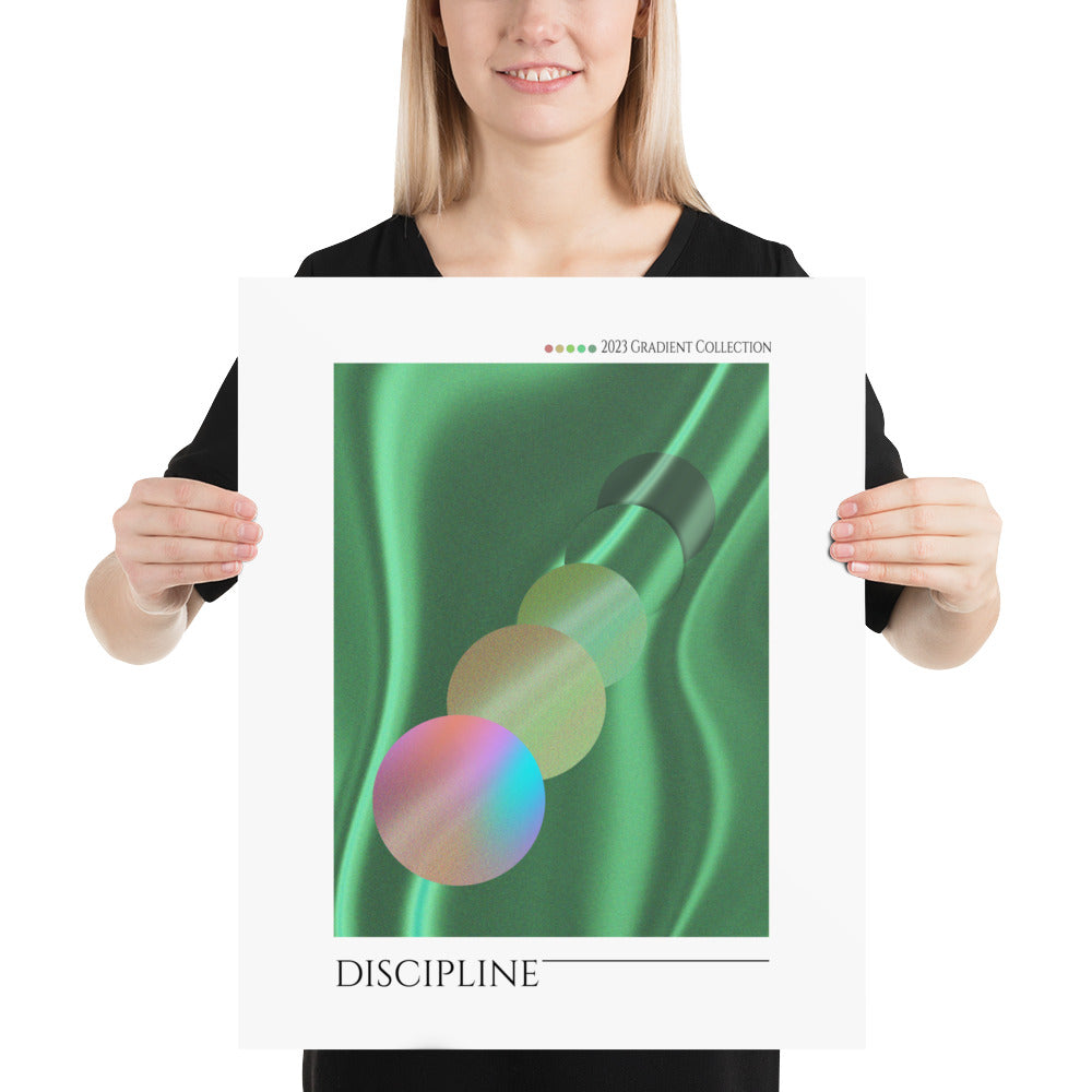 "Discipline" Gradient Art Poster