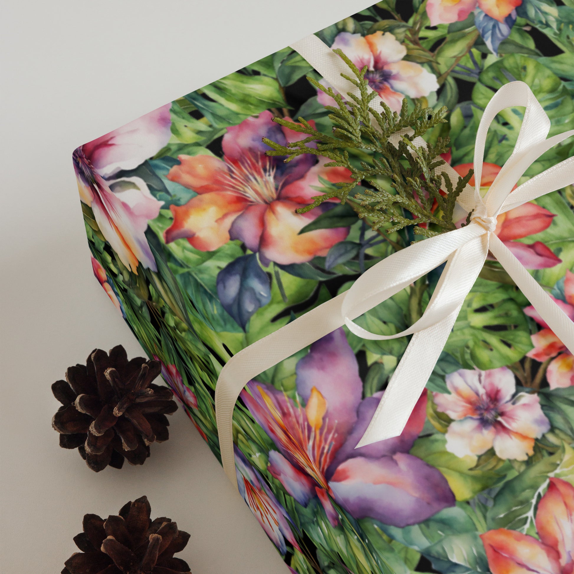 Tropical Flowers Wrapping paper sheets – Veronica Suarez