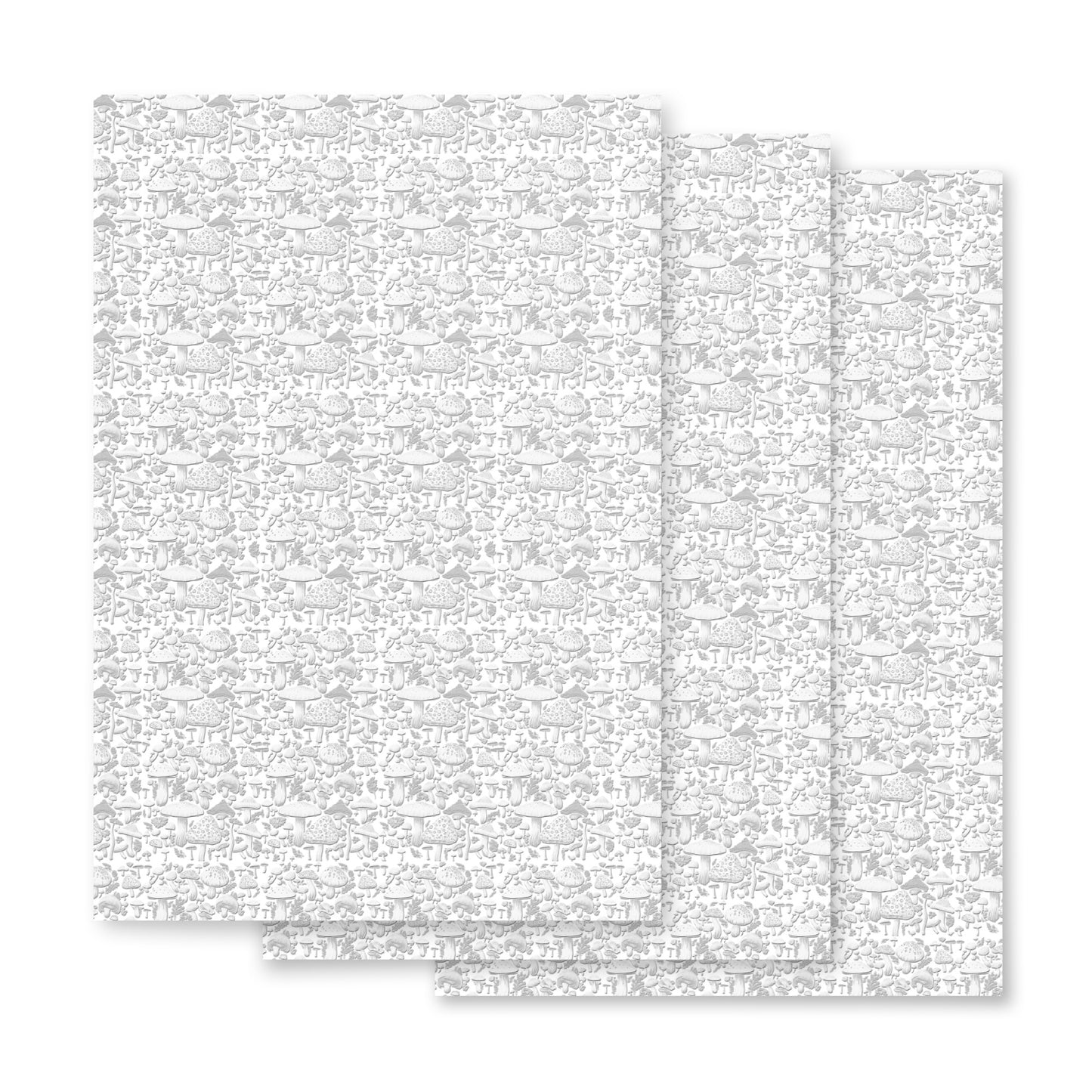 White Mushroooms Wrapping paper sheets