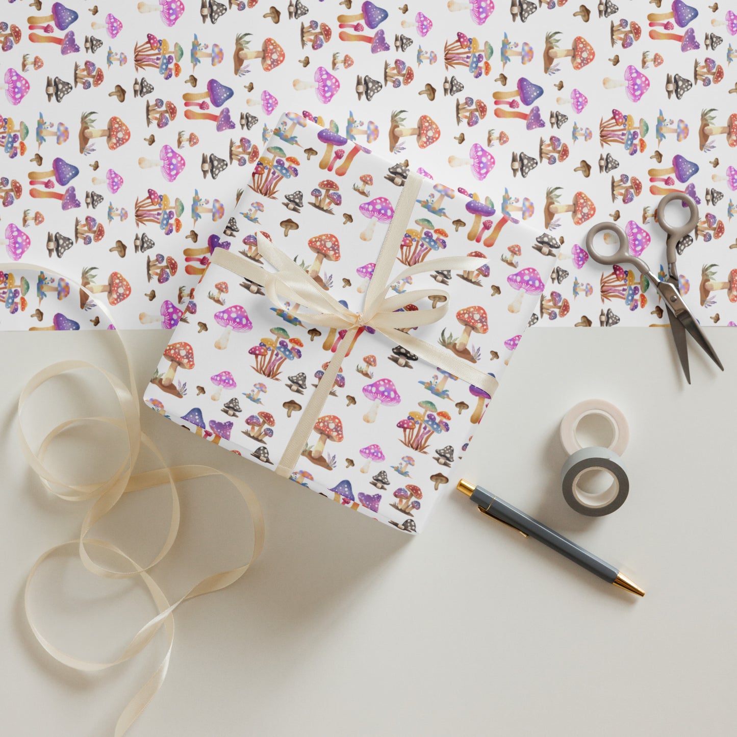 Fancy Mushrooms Wrapping paper sheets