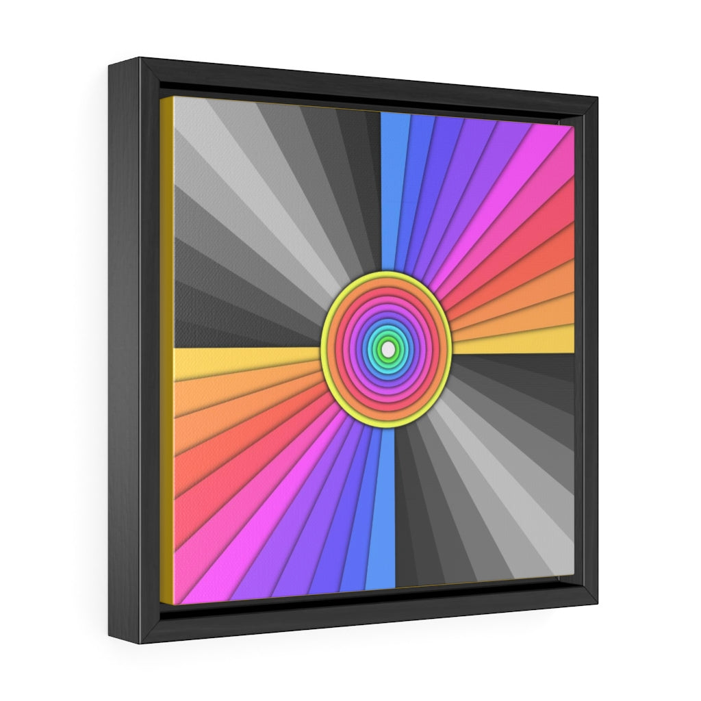 Rainbow Button Gallery Canvas Wraps, Square Frame