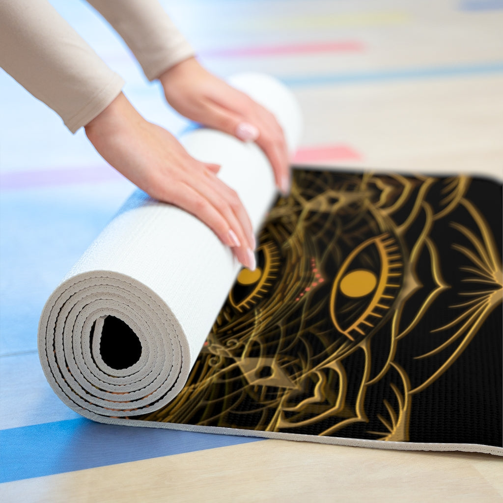Foam Yoga Mat - Golden Mandala