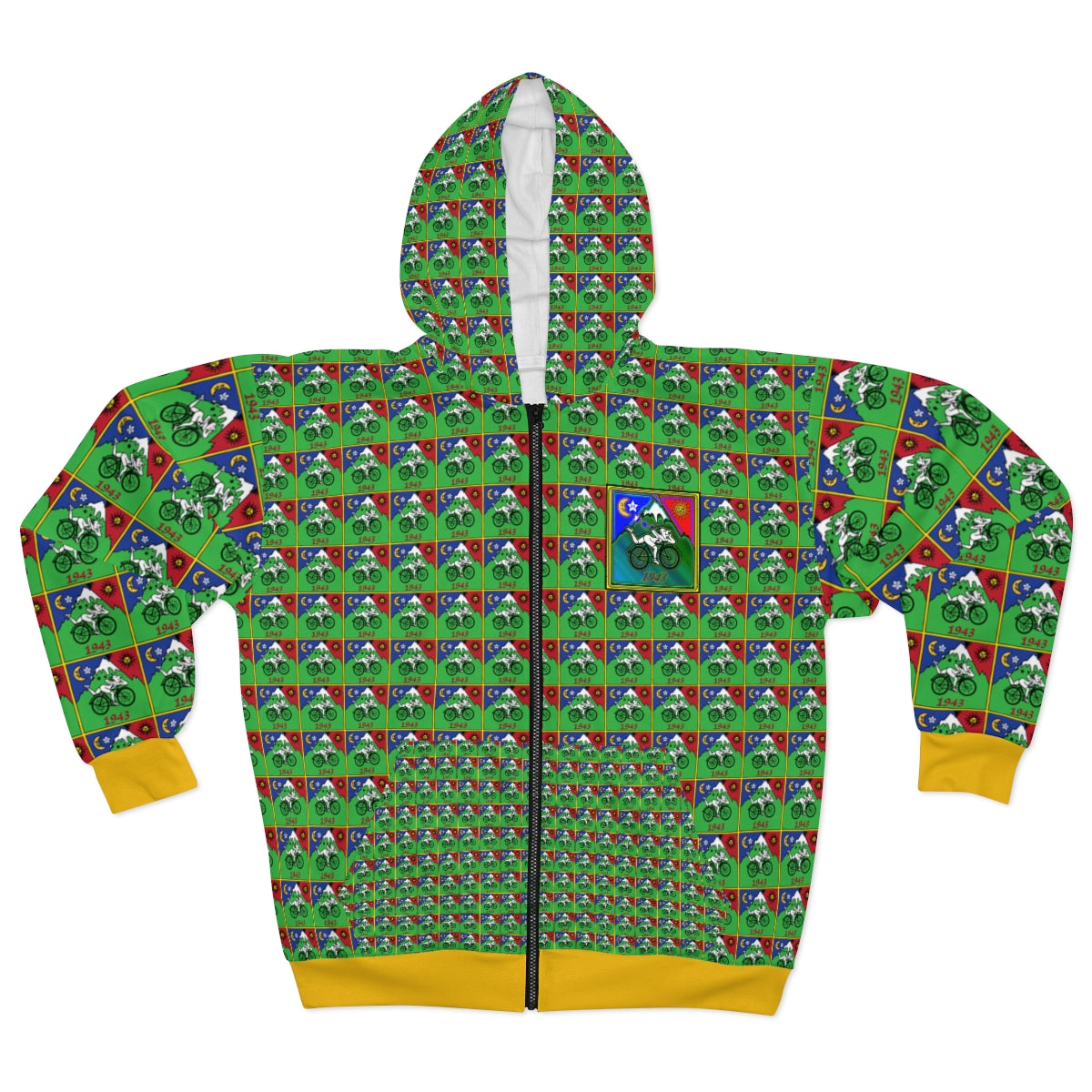 Bicycle Day Unisex Zip Hoodie