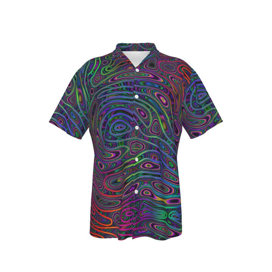 Psychedelic Men's Hawaiian Shirt With Pocket