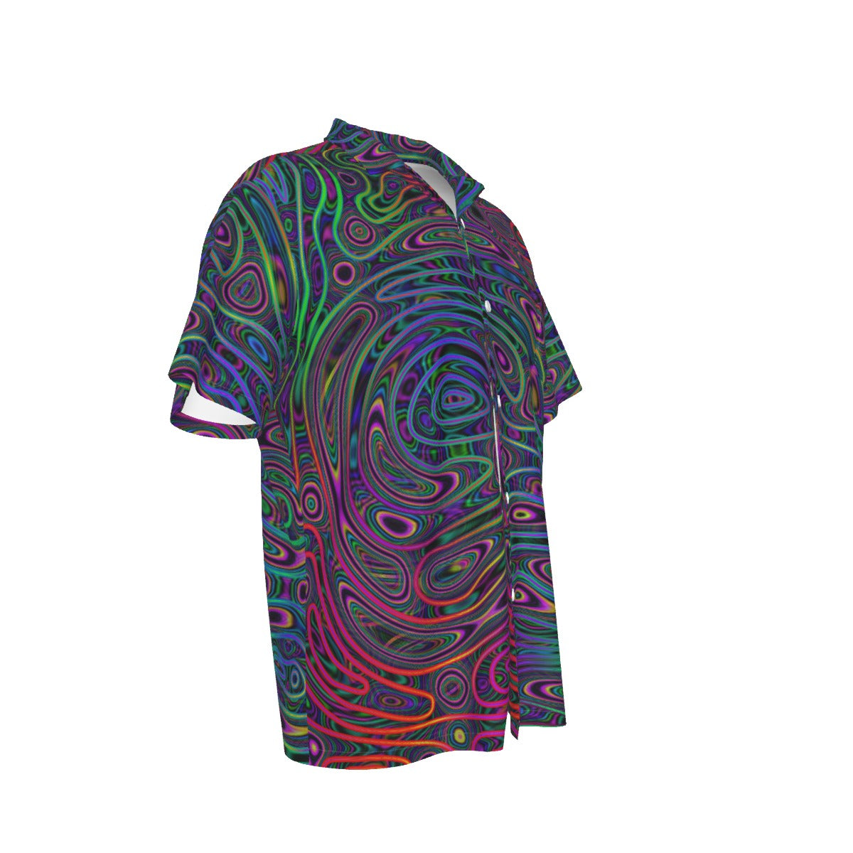 Psychedelic Men's Hawaiian Shirt With Pocket