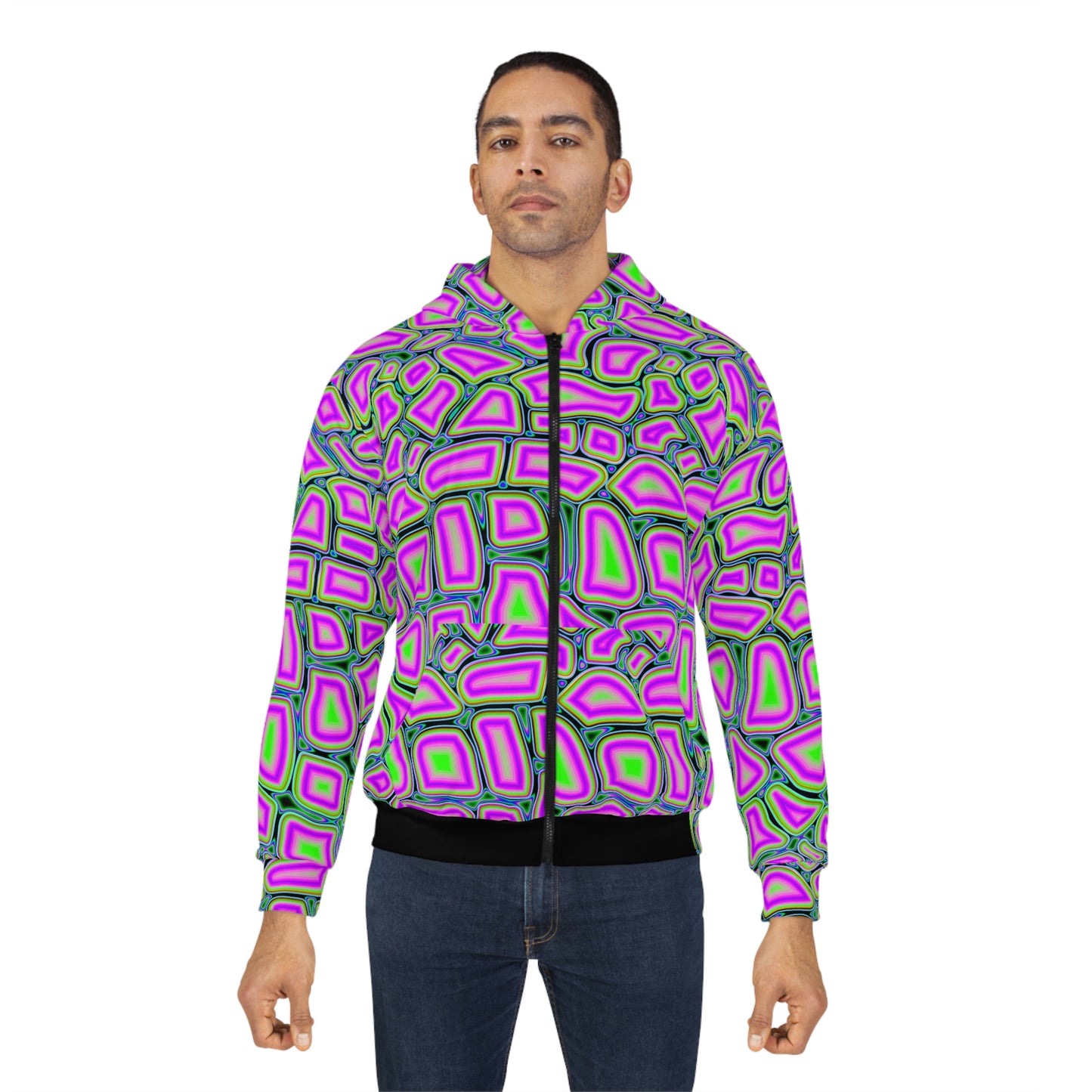 Lizard Pink Unisex Zip Hoodie