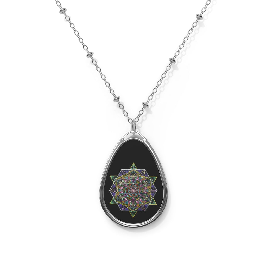 Tetrahedron Oval Necklace