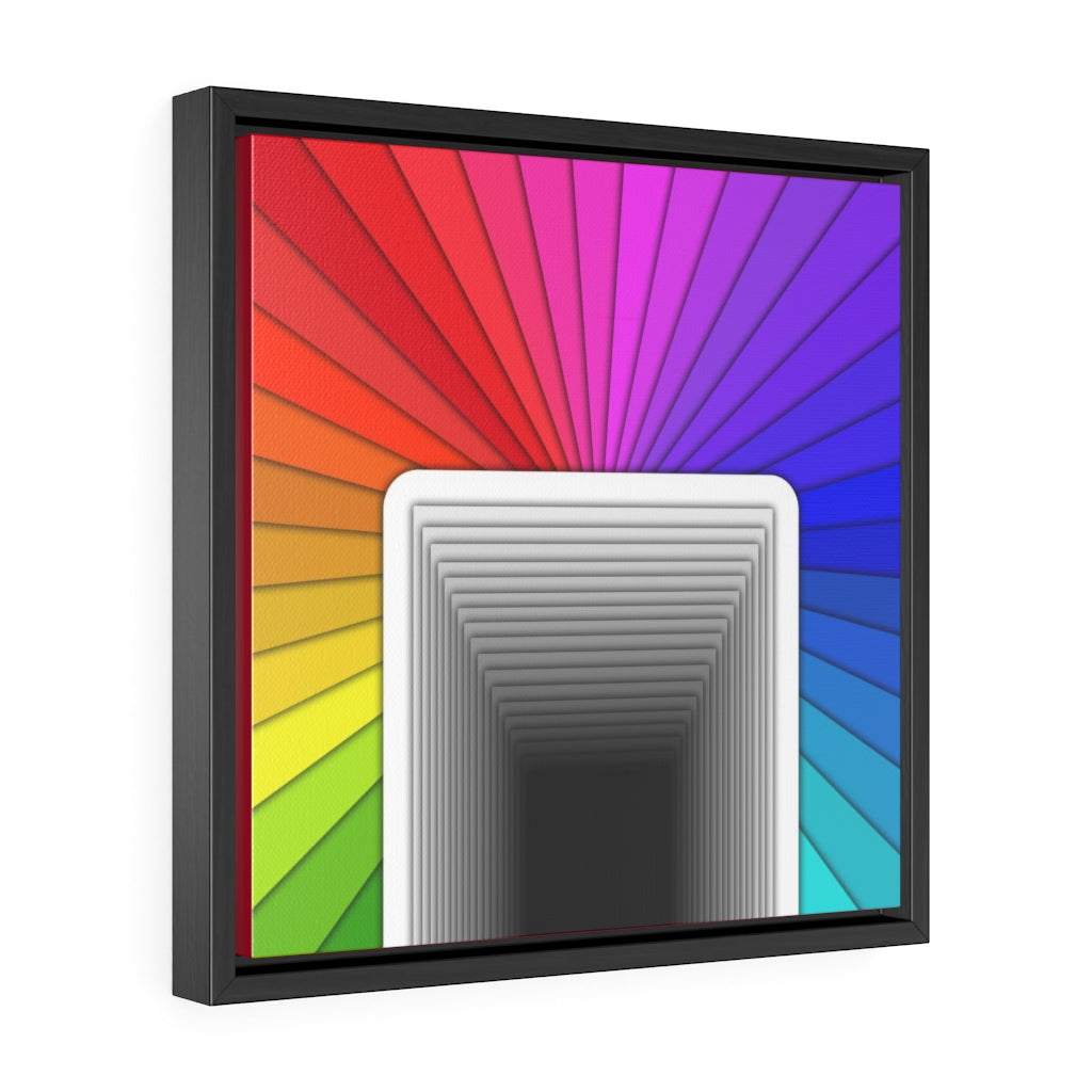 Rainbow Abstract II Gallery Canvas Wraps, Square Frame
