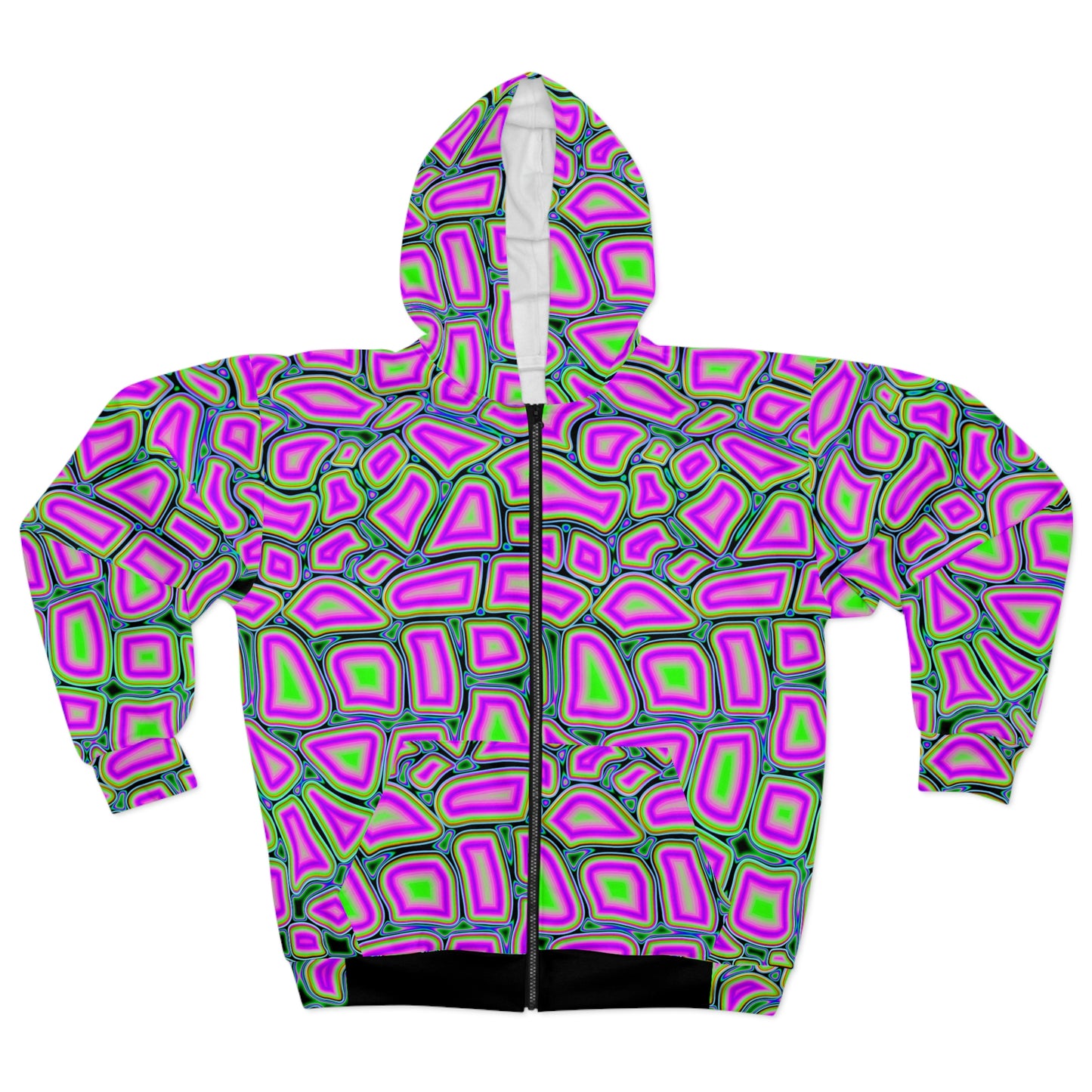 Lizard Pink Unisex Zip Hoodie