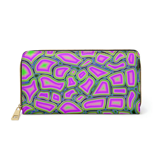 Lizard Pink Zipper Wallet