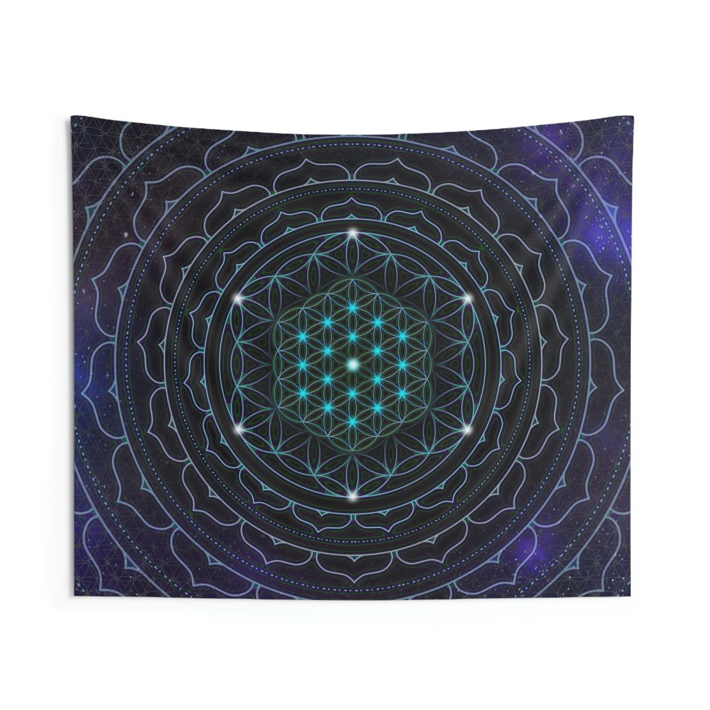 Indoor Wall Tapestries - Sacred Geometry Space