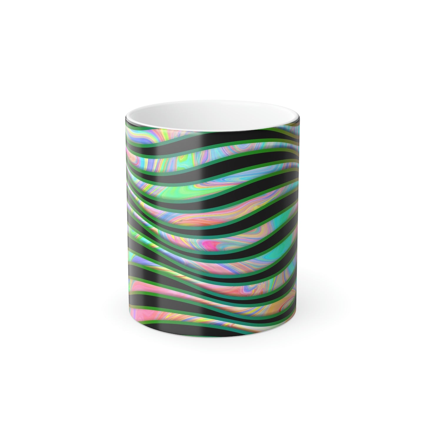 Rainbow Wave Color Morphing Mug, 11oz