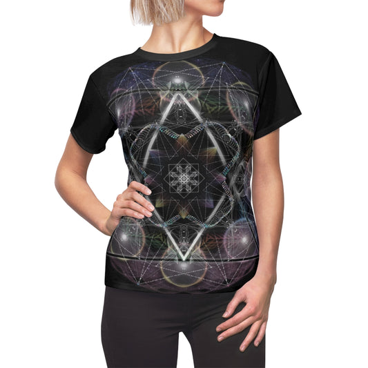 Space Mandala Women's AOP Cut & Sew Tee