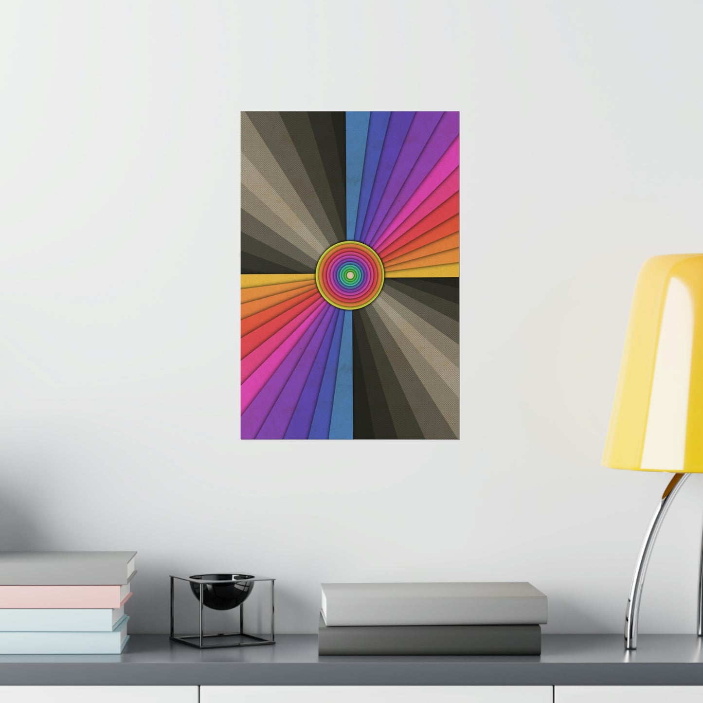 Retro Rainbow Premium Matte vertical posters