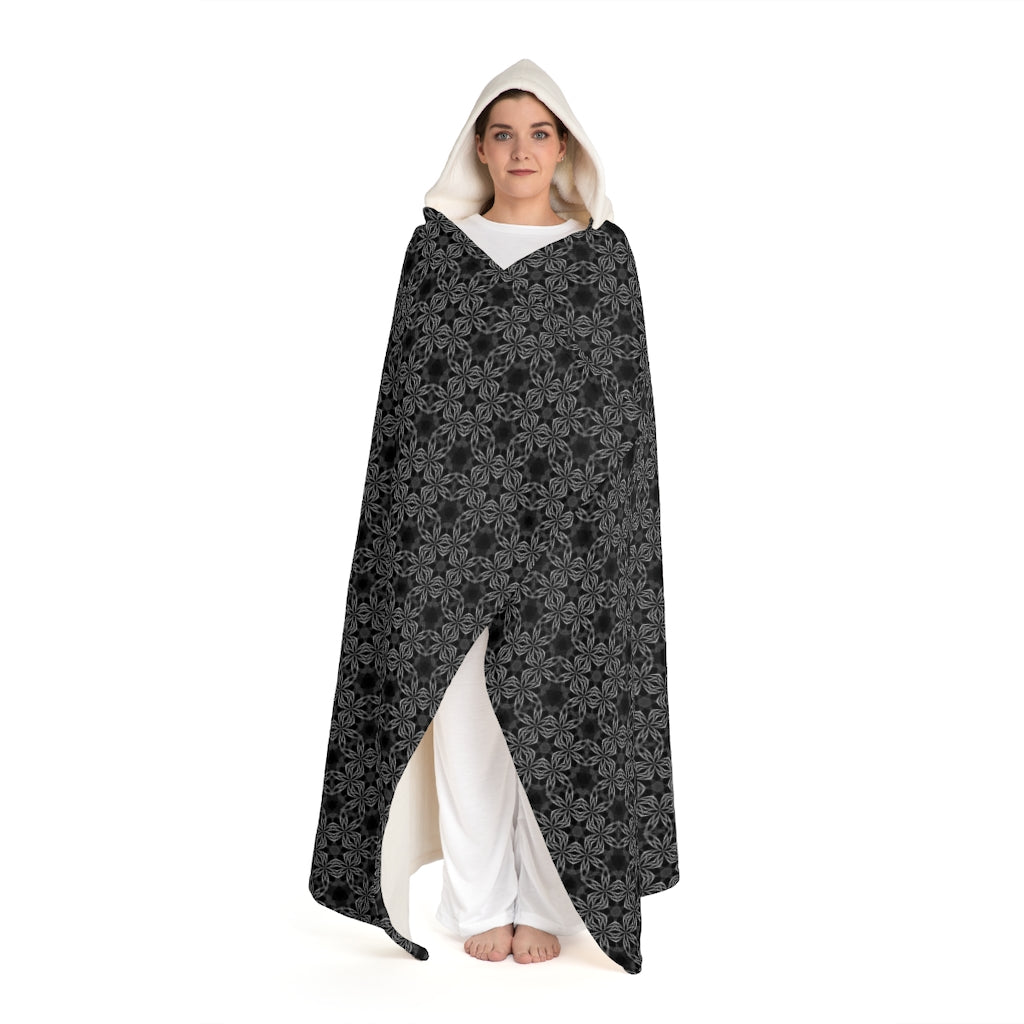 Star Flower - Hooded Sherpa Fleece Blanket