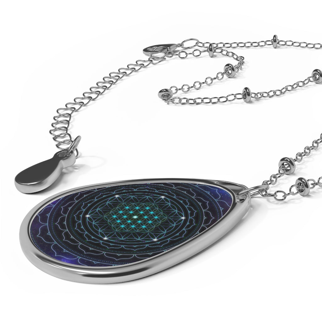 Flower of Life - Oval Necklace