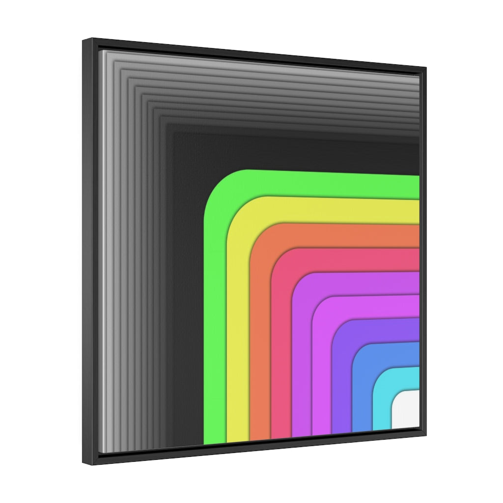 Rainbow Abstract Gallery Canvas Wraps, Square Frame