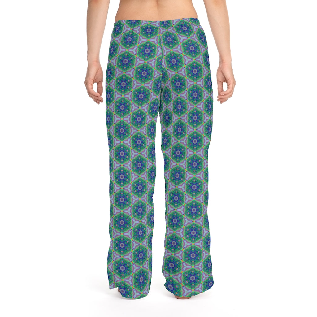 Women's Pajama Pants  in Green Haze (AOP)