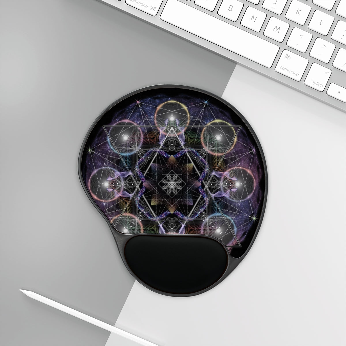 Space Mandala Mouse Pad With Wrist Rest