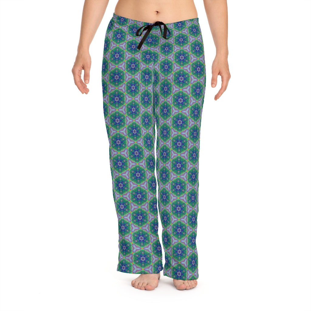 Women's Pajama Pants  in Green Haze (AOP)