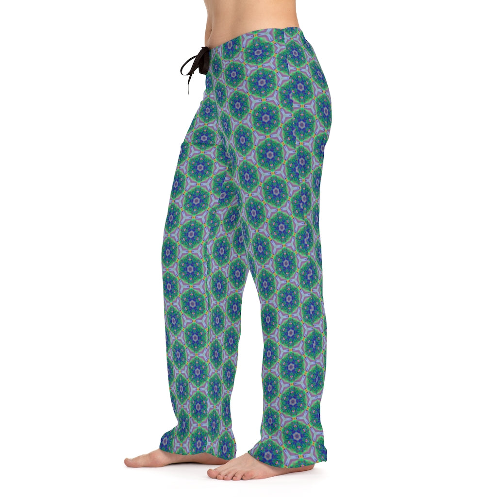 Women's Pajama Pants  in Green Haze (AOP)