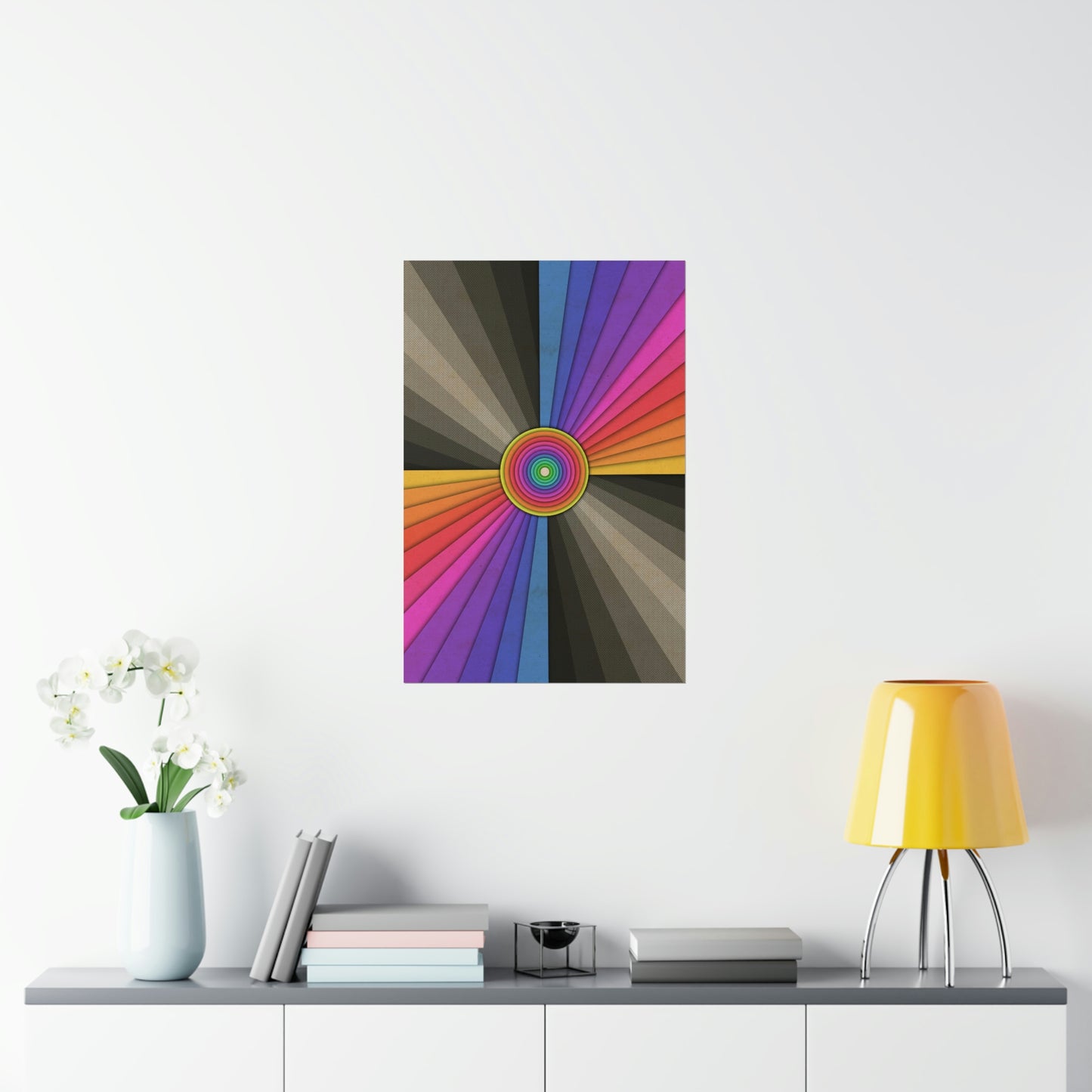 Retro Rainbow Premium Matte vertical posters