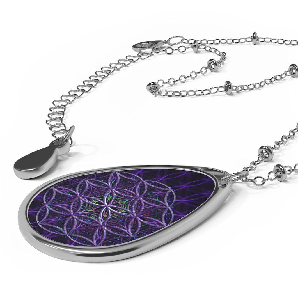 Flower of life - Oval Necklace