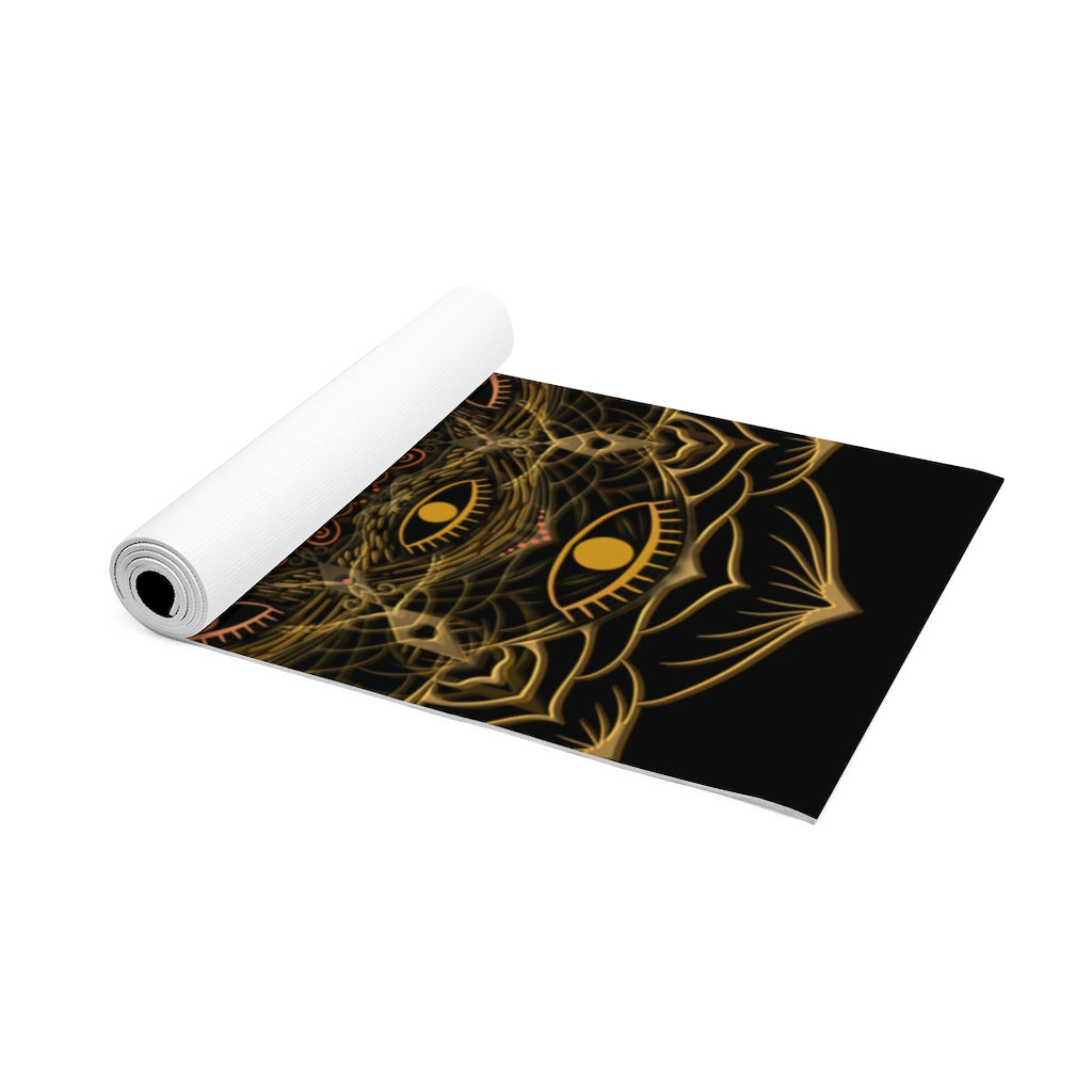 Foam Yoga Mat - Golden Mandala