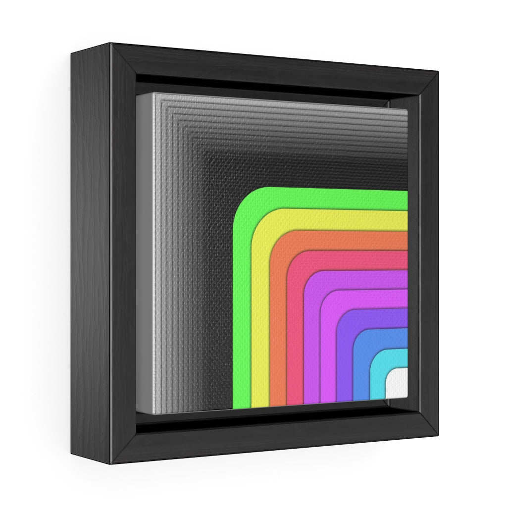 Rainbow Abstract Gallery Canvas Wraps, Square Frame
