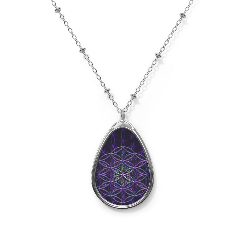 Flower of life - Oval Necklace