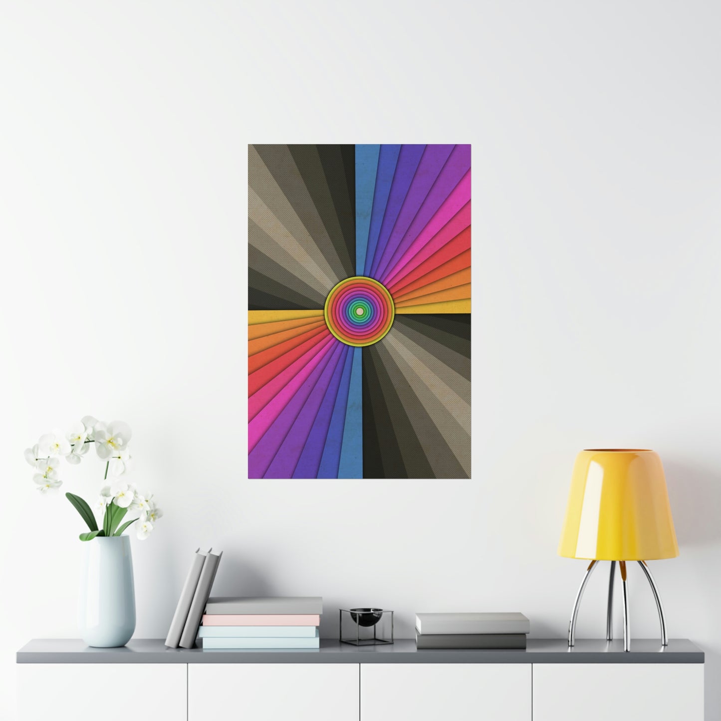 Retro Rainbow Premium Matte vertical posters