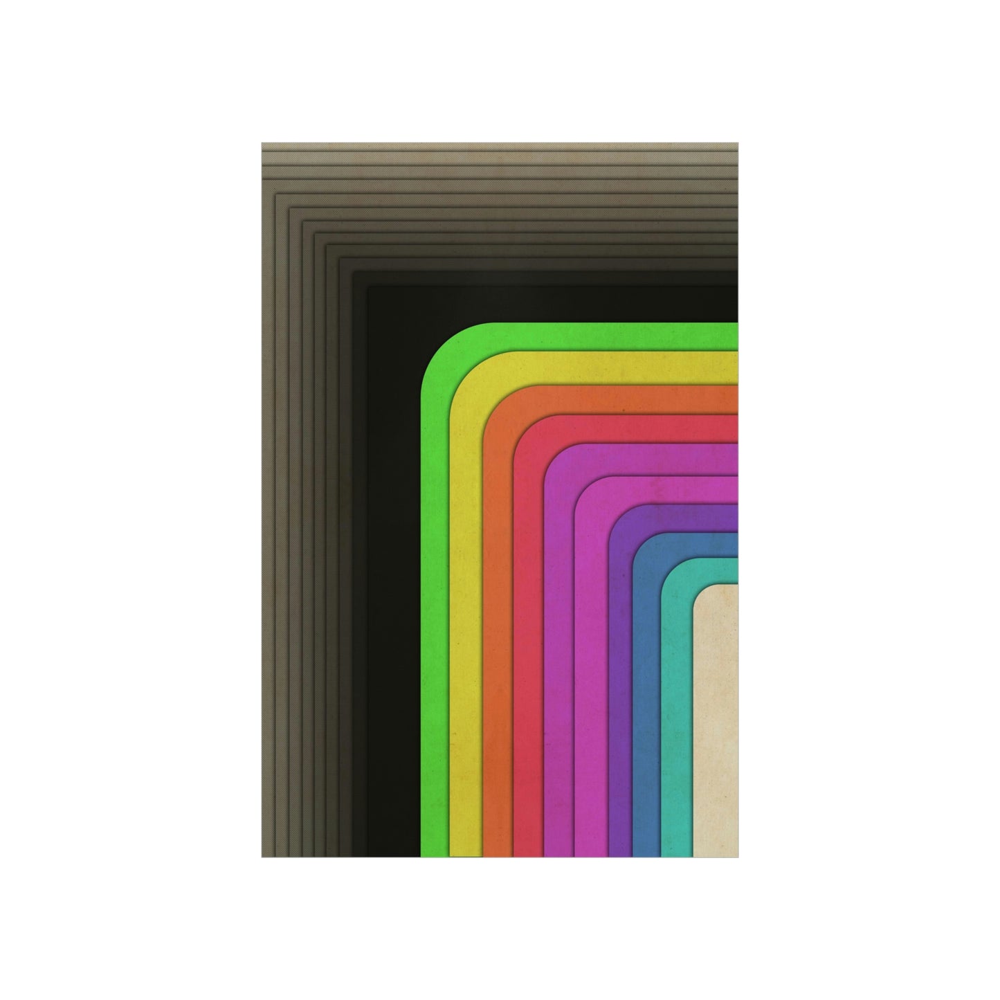 Retro Rainbow Premium Matte vertical posters