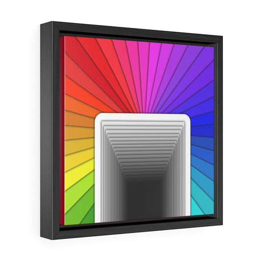Rainbow Abstract II Gallery Canvas Wraps, Square Frame