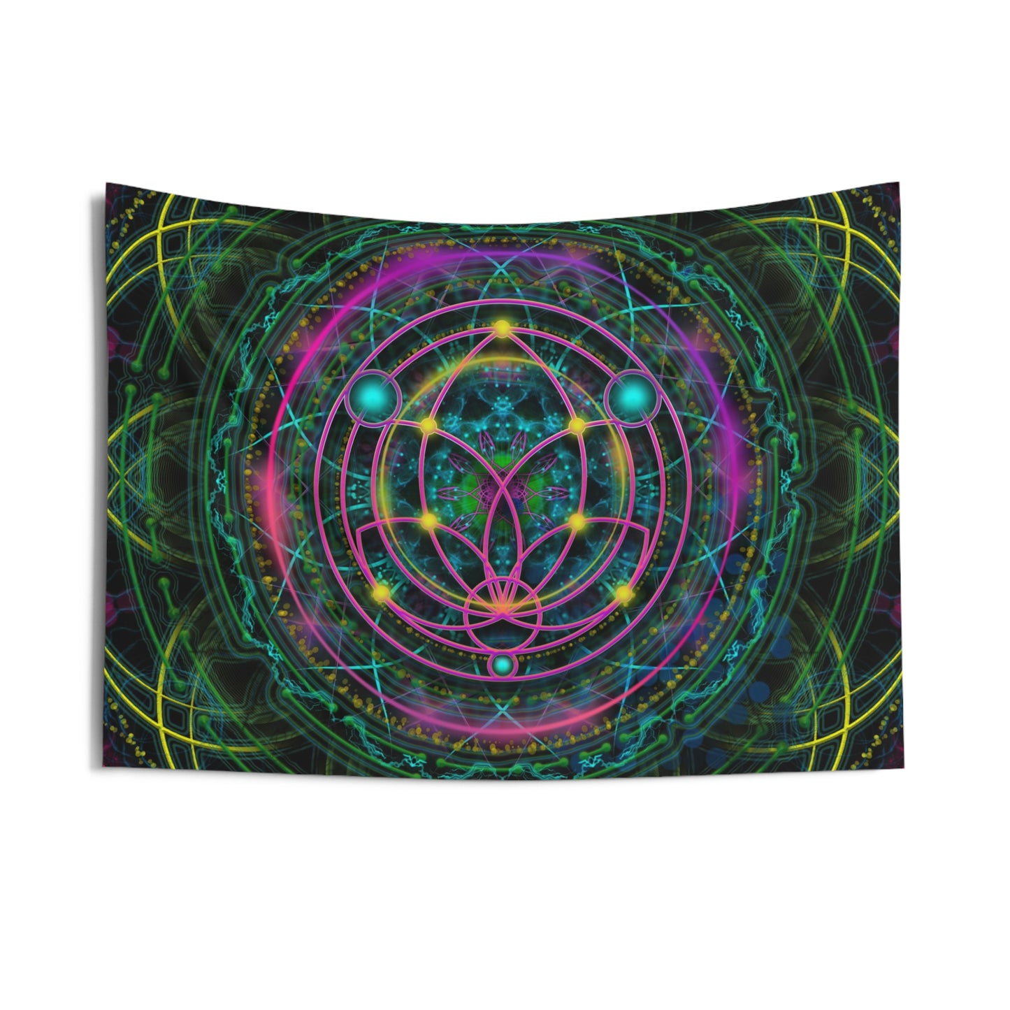 Rainbow Lotus Indoor Wall Tapestries